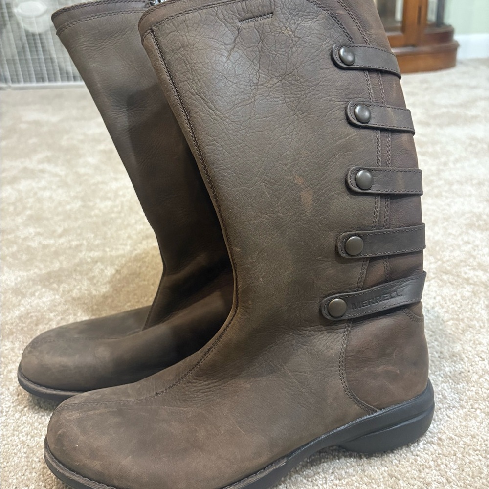 Merrell Women’s Brown Leather Boots Size 8 Like New!!!
